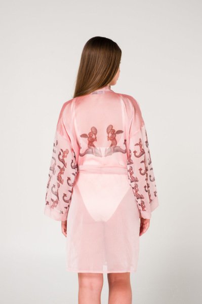 Yunuslu Eros Baskılı Kadın Kimono