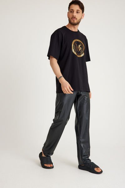 Gold Mars Baskılı T-Shirt