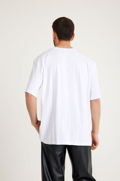 Gold Varak Mars Baskılı T-Shirt
