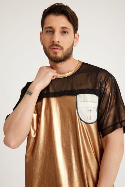 Antep İşi Detaylı Bakır T-Shirt